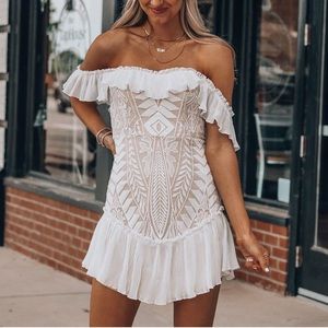 Saints and Secrets Hope mini dress- WHITE